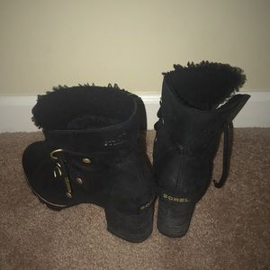 Sorel heel boot shoe